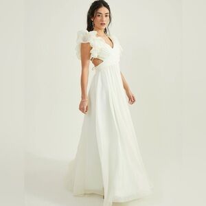 Altar'd State Blair Maxi Formal Dress in Ivory, Size M, NWT *FINAL PRICE*